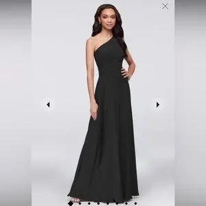 Grey David's Bridal Graphite Dress Bridesmaid Dress